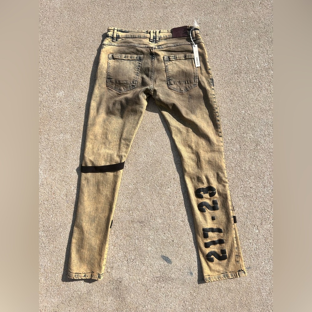 Patchwork skinny jeans